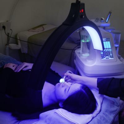 Photon Theraphy Rejuvenescimento da pele LED meia-lua luz 3 cores extensão de cílios luz RF antienvelhecimento