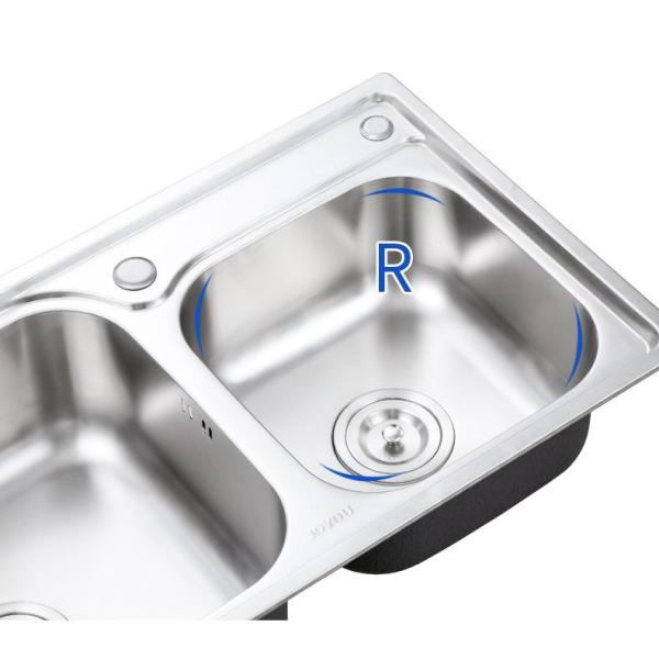 Lavadero de cocina Cuenca de platos engrosada Cuenca de platos de acero inoxidable 304 Cuenca de platos multifunción Cuenca única grande