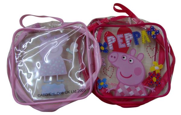 30C transparent soft cold storage PVC carrier bags with 4C printng zipper closure for Children underwear