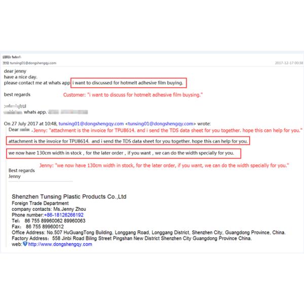 El doble echó a un lado Pes caliente del Pvc del uno mismo de las hojas del pegamento del derretimiento que laminaba para la tela de materia textil