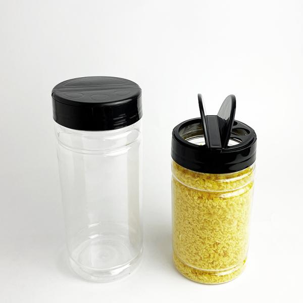 Clear PET Bottle BBQ Condiment Seasoning Plastic Salt Shakers Jar PET Spice Bottles Dry Food