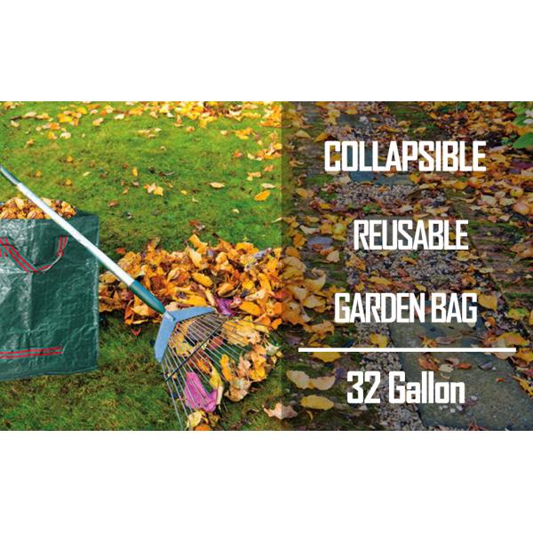 Heavy Duty Home and Yard Waste Bag 48-Gallon Woven Polypropylene, Reusable Lawn and Leaf Garden Bag with Reinforced