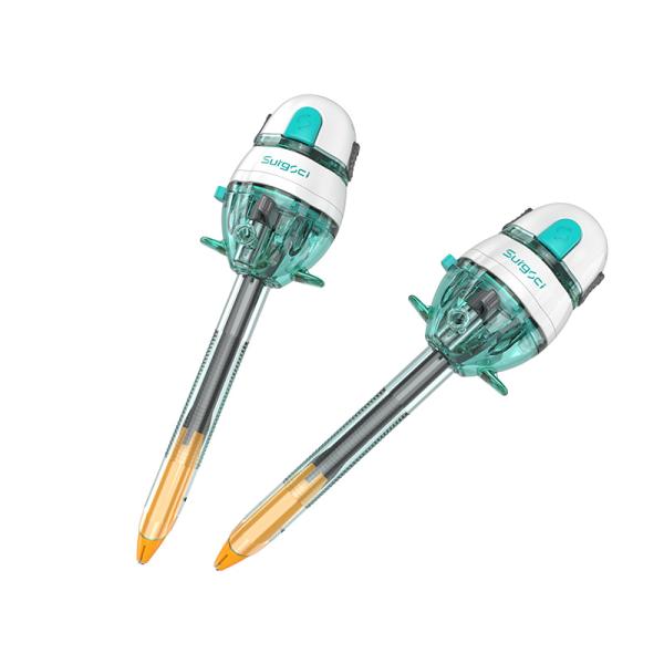 Surgsci Sharp Retractable Blade Tip Disposable Laparoscopic Trocar 10mm Bladed Trocar