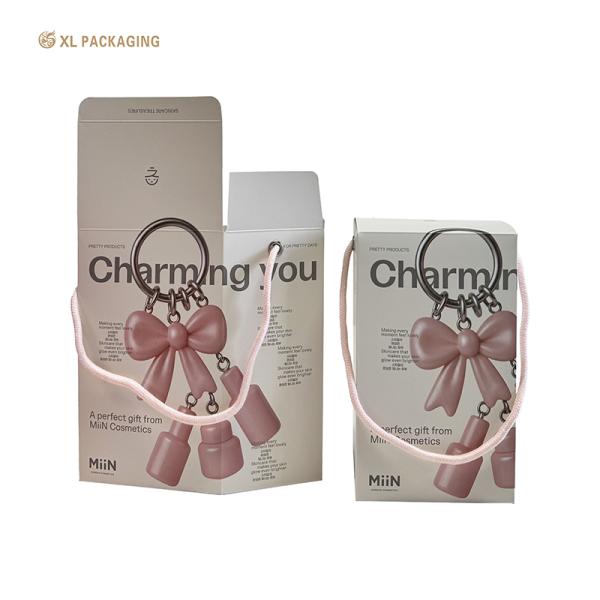 XL Packaging Printed Cosmetic Foldable Card Box Factory Supplied Custom Design Printed Folding White Card Paper essential oil Box with Hot silver for Cosmetic