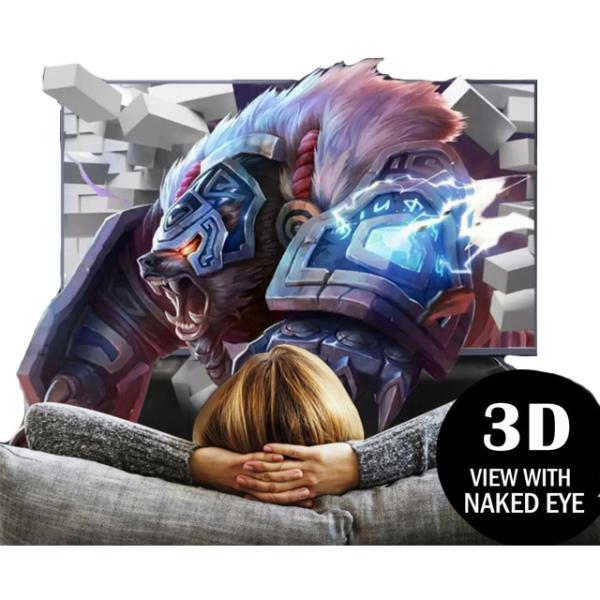 Moniteur d'intérieur de l'oeil nu 4K 3D affichage à cristaux liquides de 10,1 à 86 pouces annonçant l'écran de visualisation sans verres