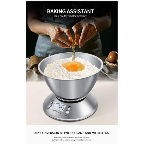 254*85*27 mm Stainless Steel High Accuracy Electronic Digital Kitchen Weight Scale with 5kg Maximum Weight Recommendation
