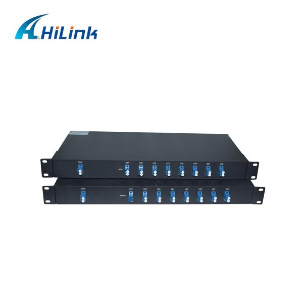 1U Rack Mount 8CH DWDM Mux Demux Dual Fiber ITU Grid With LC UPC
