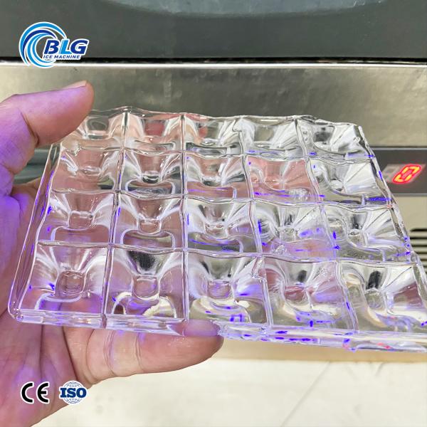 BLG Fully Commercial Automatic 40kg 90lb Ice Cube Maker for Home Use Small Catering Produces Smooth Block for Cold Drinks