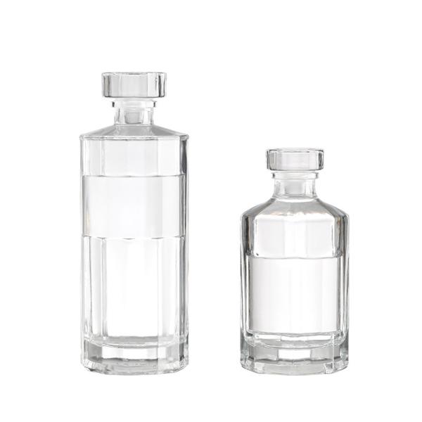 Traitement de surface par estampage à chaud 500 ml bouteille en verre de vin de luxe pour conception personnalisée