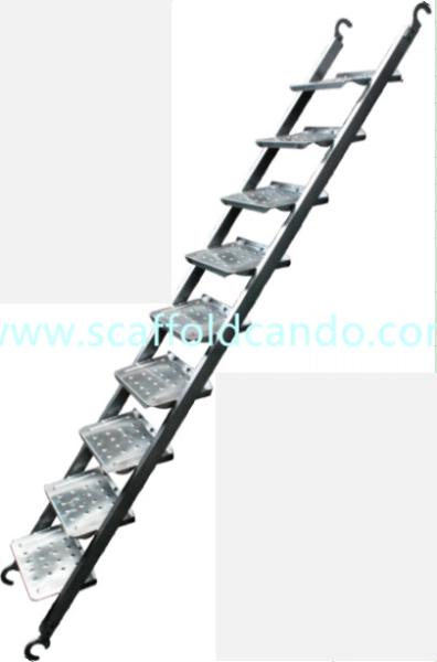 Good load-bearing strength 450*2677mm, 450*2515mm, 450*2397mm, scaffolding galvanized steel ladder 7 steps 8 steps