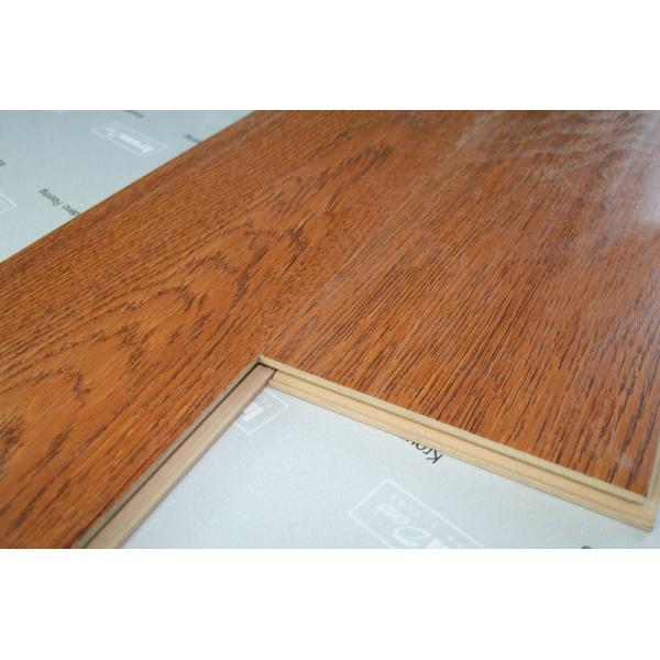 E0 Office Amber oak Hand Scraped Laminate Flooring , commercial laminate floorings
