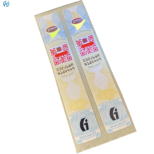 Autocollants pour étiquettes de sécurité CMYK personnalisés pour la protection de la marque