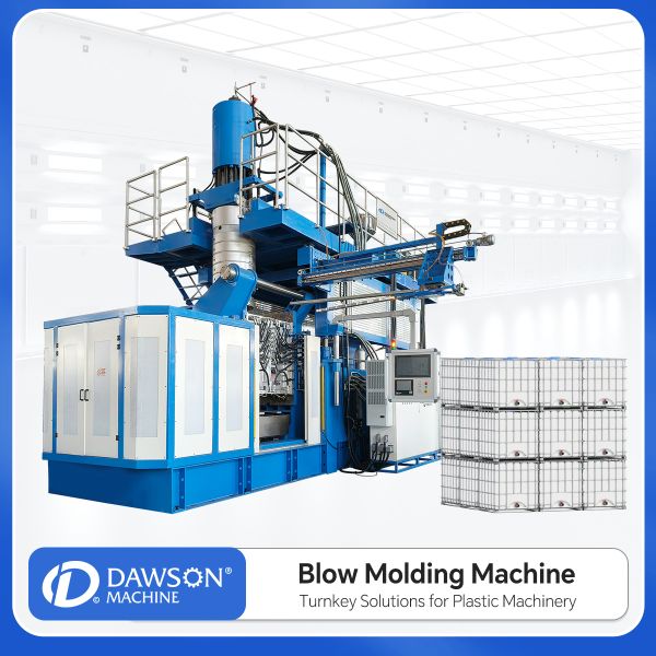 Used 1000L IBC Extrusion Blow Molding Machine with High Productivity and Accumulator Head Design