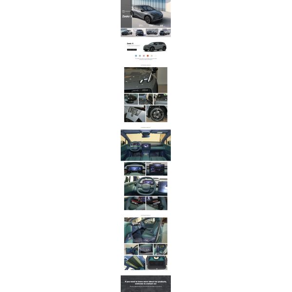 2026 Zeekr X Premium Compact EV SUV 365kW AWD 512-530km Range 3.69s 15min Ultra-Fast Charge L2 ADAS Global Export