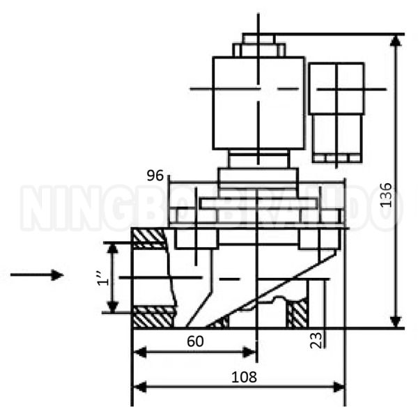 WXYD TDF-Z-25 1'' Right Angle Pulse Jet Valve For Industrial Bag Filter