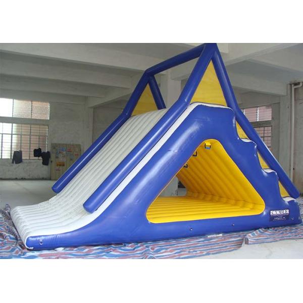 Funny Large Inflatable Water Toys , 0.55 - 0.9mm PVC Tarpaulin Inflatable Iceberg With Manual / Blower