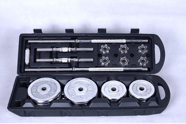 sets 50kg cast iron chromed   weight lifting  dumbbell  barbell with boxes