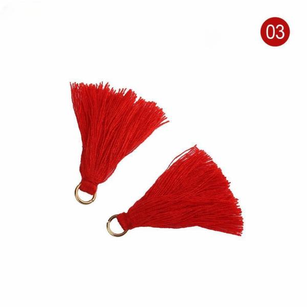 Tassel de algodão colorido 3cm Decoração de vestuário Tassels de fio de algodão