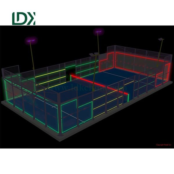Sustainable Glowing Padel Court Recyclable Structure High-Efficiency LEDs Play Green All Day