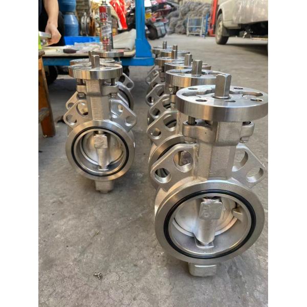 DN100 Difícil sello de acero inoxidable tipo de válvula de mariposa Wafer baja fuga alta eficacia