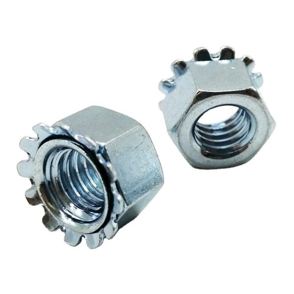 M8 Metal Self Locking Nut Stress Relieving Tempering Hexagon K-Kep