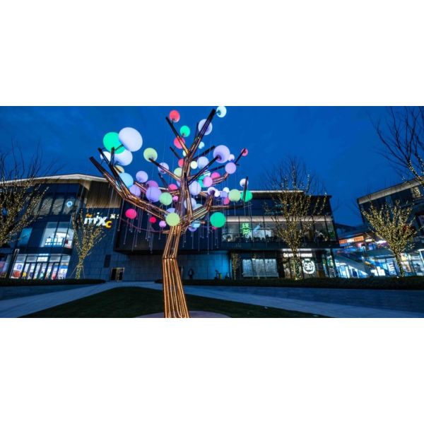 Outdoor Landscape Festival Standing Addressable DMX RGB LED Pixel Sphere Lights