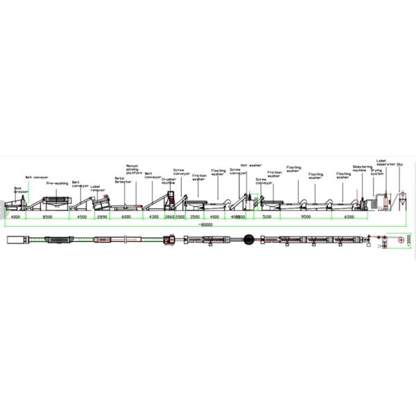 1200kg/H SS Plastic Bottle Washing Machine Plastic Recycling Machinery
