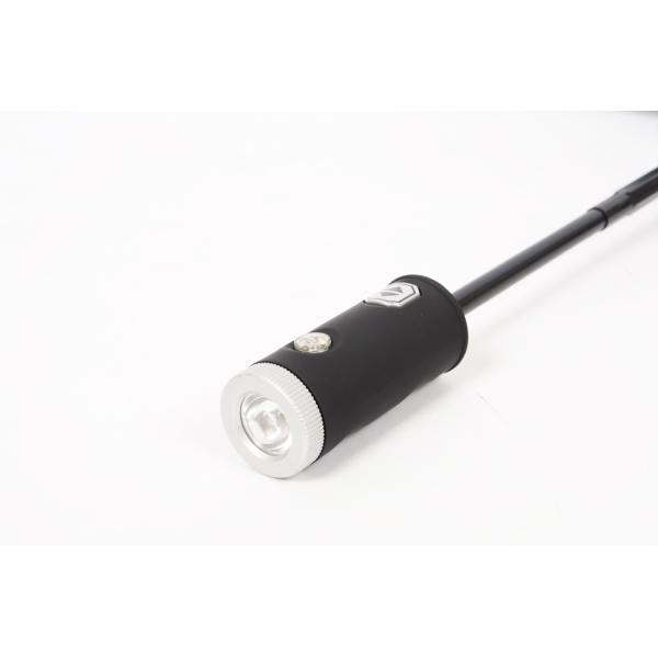 Adults 3 Fold LED Flashlight Handle Umbrella with Reflective Strip and Windproof Cover