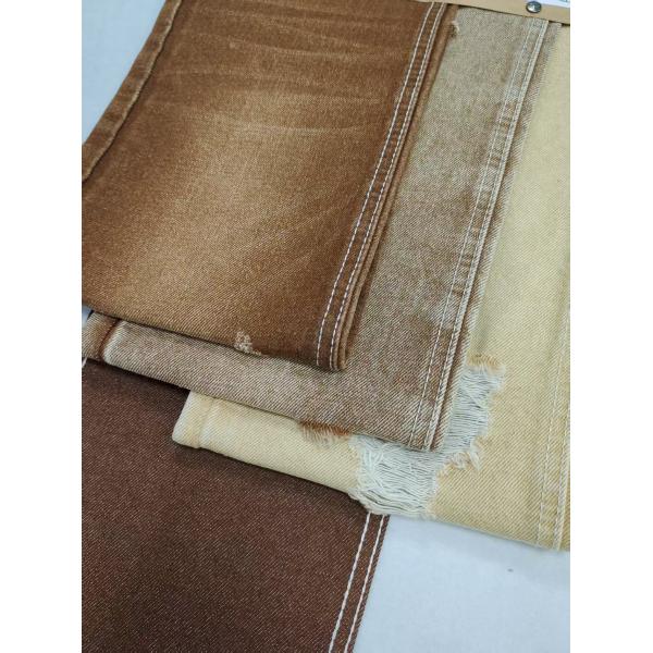 14 oz Peso pesado color caqui oscuro estilo twill tejido de denim 7 * 6 Construcción tejido para jeans