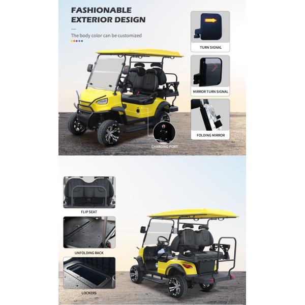 Electric Hunting Golf Cart 4 Seater with LCD Display and Rear Hub Motor at Affordable