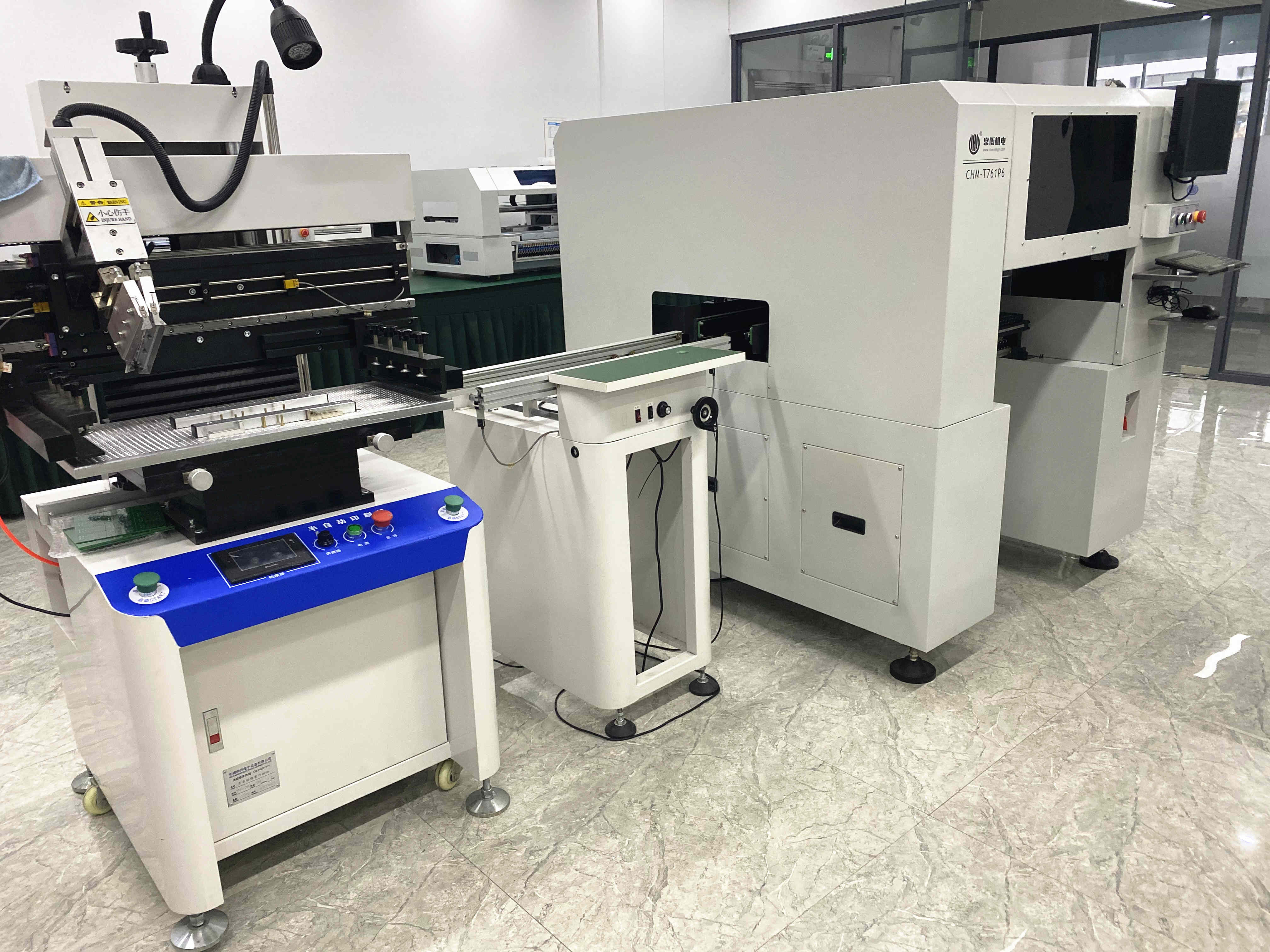 Принтер затира припоя сборочного конвейера 3250 PCB, выбор CHMT и машина места, печь 830 Reflow