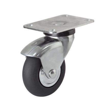 SSDJ Chrome Plated Medical Casters Wheels TPR Castors American Style 50mm 75 Mm Double Ball Bearing Steel,thermoplastic Rubber