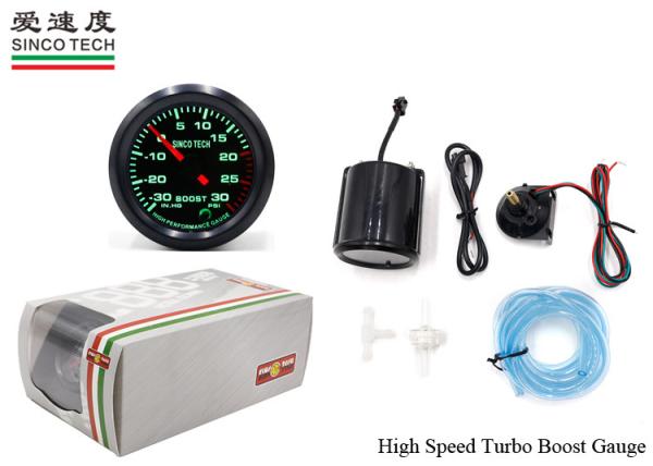 6341 52mm Digital Boost Gauge , Green Boost Gauge  Boost Sensor Signal