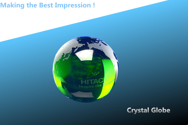 green globe/crystal globe/crystal ball/crystal sphere/crystal 3d globe/blank crystal ball