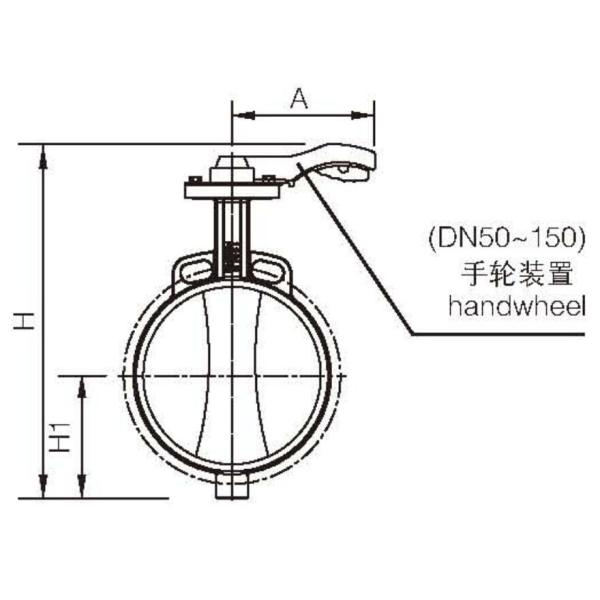 Клапан-бабочка клапан-бабочки 10 вафли клапан-бабочки PN16 Dn250 стержня углерода стальная A216 WCB стали отливки обнаженная