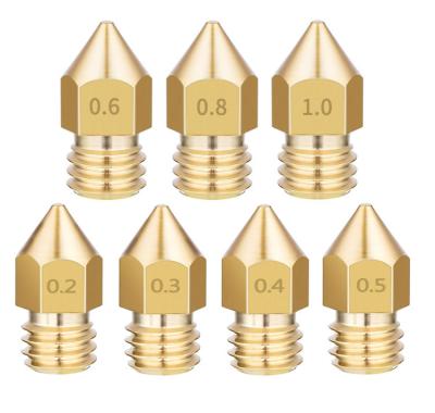 MK8 Extruder Brass 13mm*6mm 3D Printer Nozzle 0.1mm Print layer