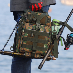 Fishing Backpack With Rod Holder Fishing Tackle Bag Fishing Gear Bag, Outdoor Camouflage Tactical Bag Fishing Bag