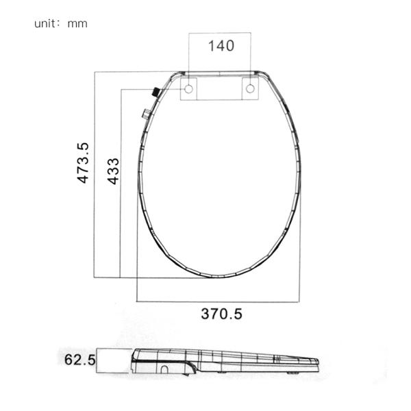 Деятельность мягкого близкого умного цвета крышки сидения унитаза белого легкая