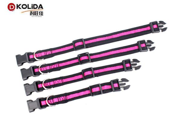 2.5cm Width Safety Nylon Dog Collars , Airmesh Materia Adjustable Puppy Collar