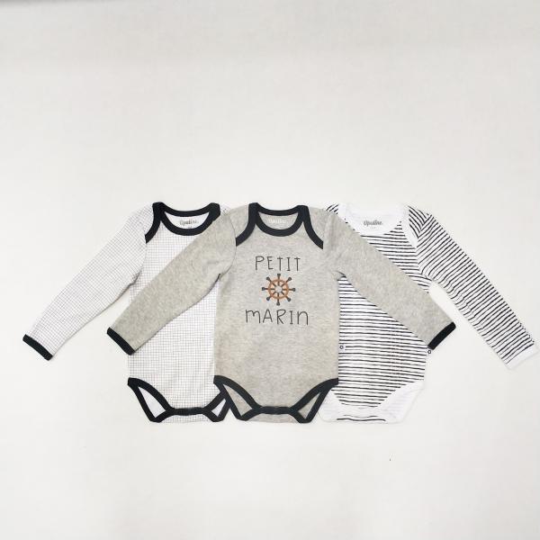 Comfortable and Cute 100% Cotton Longsleeve Infant Bodysuit with Ruffle Detailing