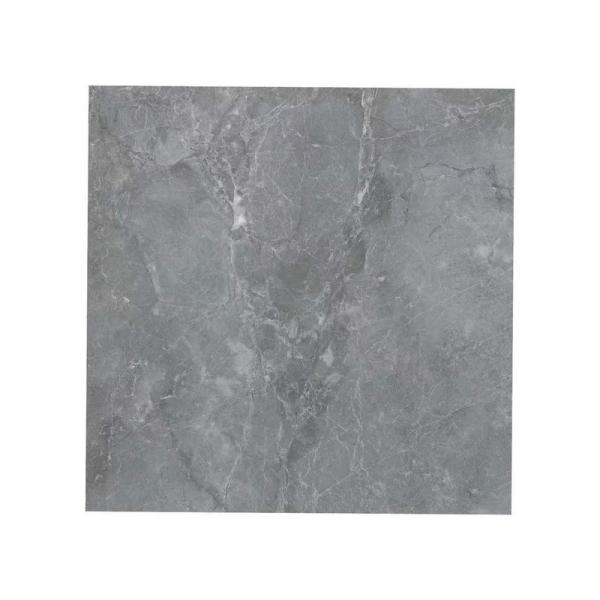 600x600 Gray Polished Porcelain Tiles With Stone Imitation Texture