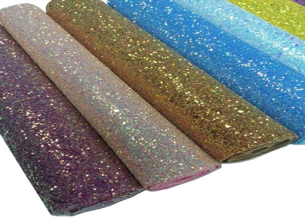 Chunky Glitter Fabric Mini Roll  Grade 3 Chunky Glitter Vinyl Fabric Roll For Wallpaper,Table Runner,Hair Bow DIY