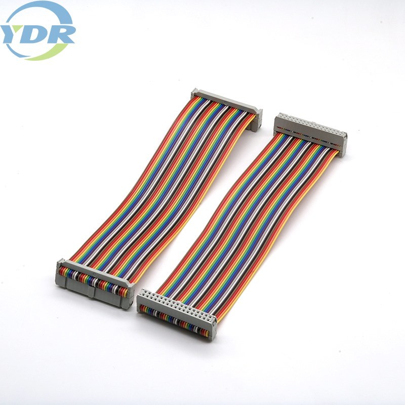 Цвет UL2651 28AWG радуги плоского кабеля Pin тангажа 34 IDC 2,54