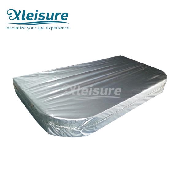 Vinyl Retractable Swim Spa Covers Safe Floating Hot Tub Cover Light Brown