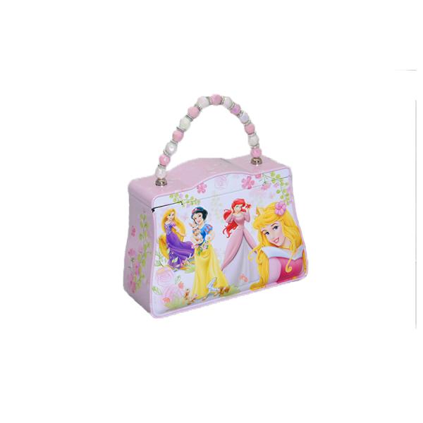 Cute Handle Gift Box Pink Princess Pattern For Sweet Chocolate Packing