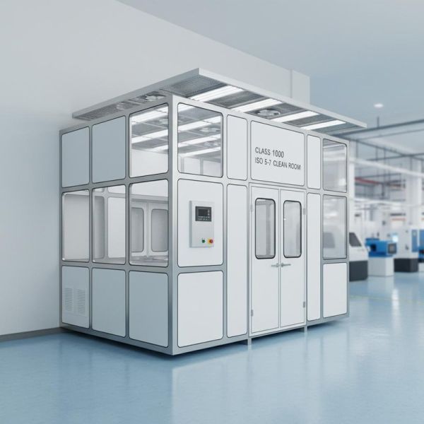 Wall Mounted hardwall modular Clean Room Class 1000 ISO5 ISO6 ISO7 Ideal For Microelectronics Industry Clean Environment