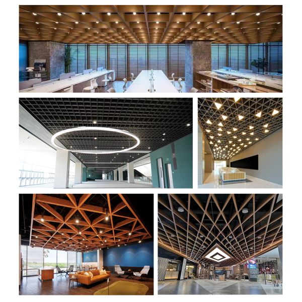 Custom Colors Aluminum Open Cell Grid Ceiling 20mm Width Versatile Ceiling System Enhancing Aesthetic and Functionality