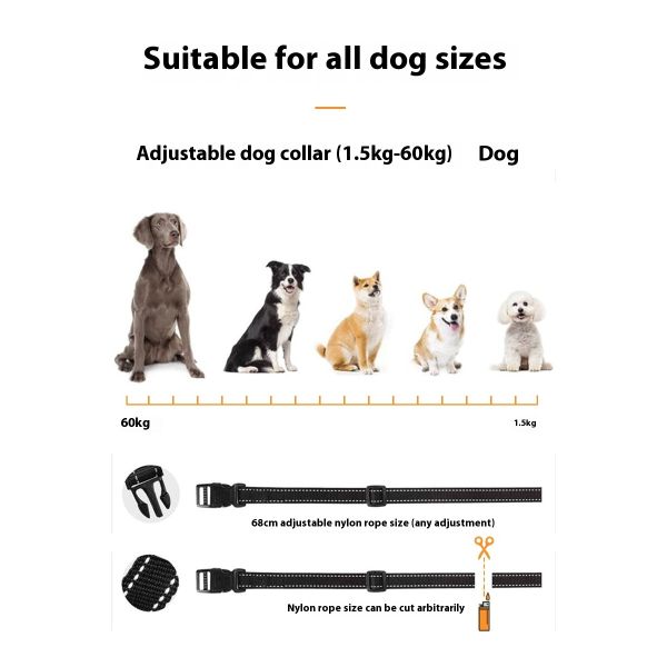 Hot Seller Rechargeable Plastic IP67 Waterproof Electric Shock Vibration Bark Control Dog Voice Activated Anti-Bark Training