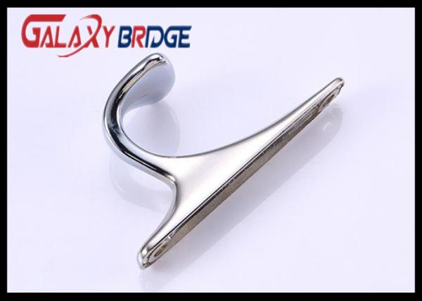 Silver Cloth Hanging Hooks , Zinc Alloy Wall Mounted Coat Hooks Classical Jacket Hander Hooks