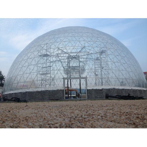 35m strong steel structure large dome tent for luxury outdoor hotel